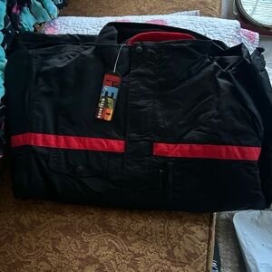 Marlboro Men's Black and Red Jacket 3 in 1